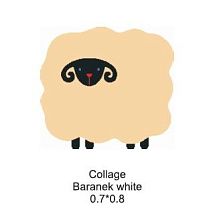 Ковер из шерсти Барашек белый