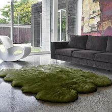 Овчина высокоплотная (накидка/ковер Bowron) ШЕСТЕРНАЯ мох