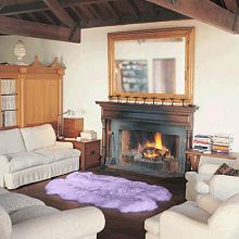 Овчина высокоплотная (накидка/ковер Bowron) ЧЕТВЕРНАЯ лаванда