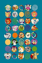 Ковер с жирафом детский FUNKY SUS turquoise