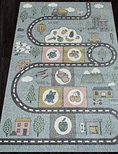 Ковер синий SOFIT C214 MULTICOLOR