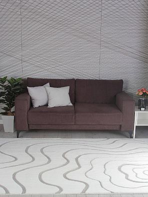 Ковер из искусственного меха RABBIT CARVING PX4004 CREAM / GREY