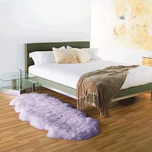 Овчина высокоплотная (накидка/ковер Bowron) ДВОЙНАЯ лаванда